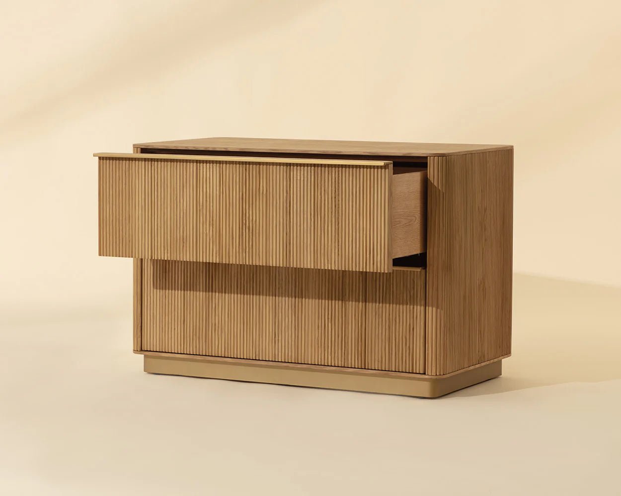 Kalla Nightstand - Large - Rustic Oak - Central Designs