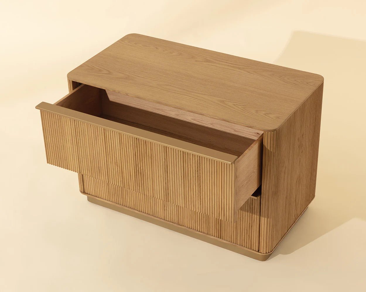 Kalla Nightstand - Large - Rustic Oak - Central Designs