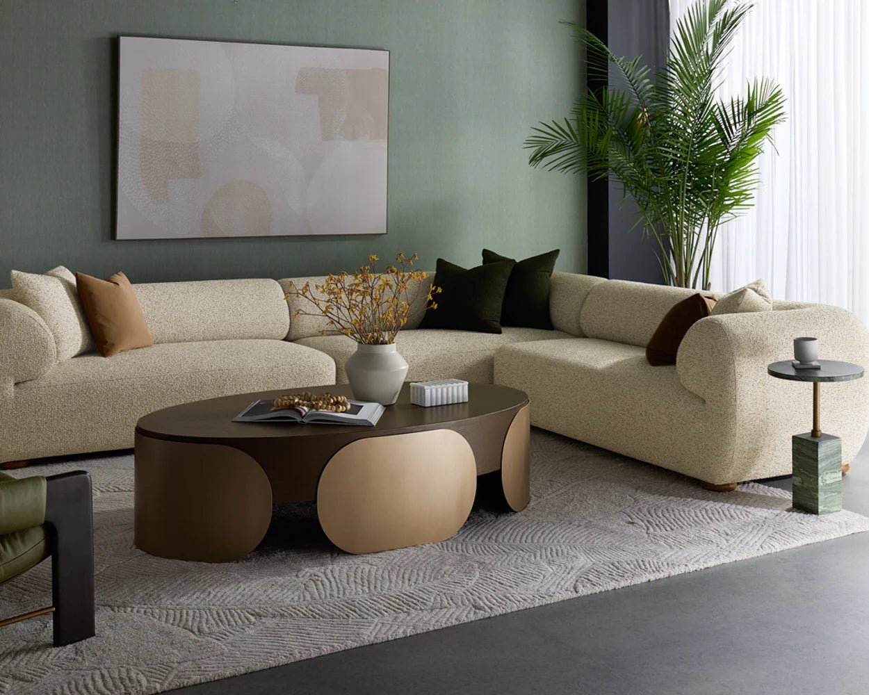 Henriette Modular Sofa - Laf - Noah Ecru / Kona Camel - Central Designs