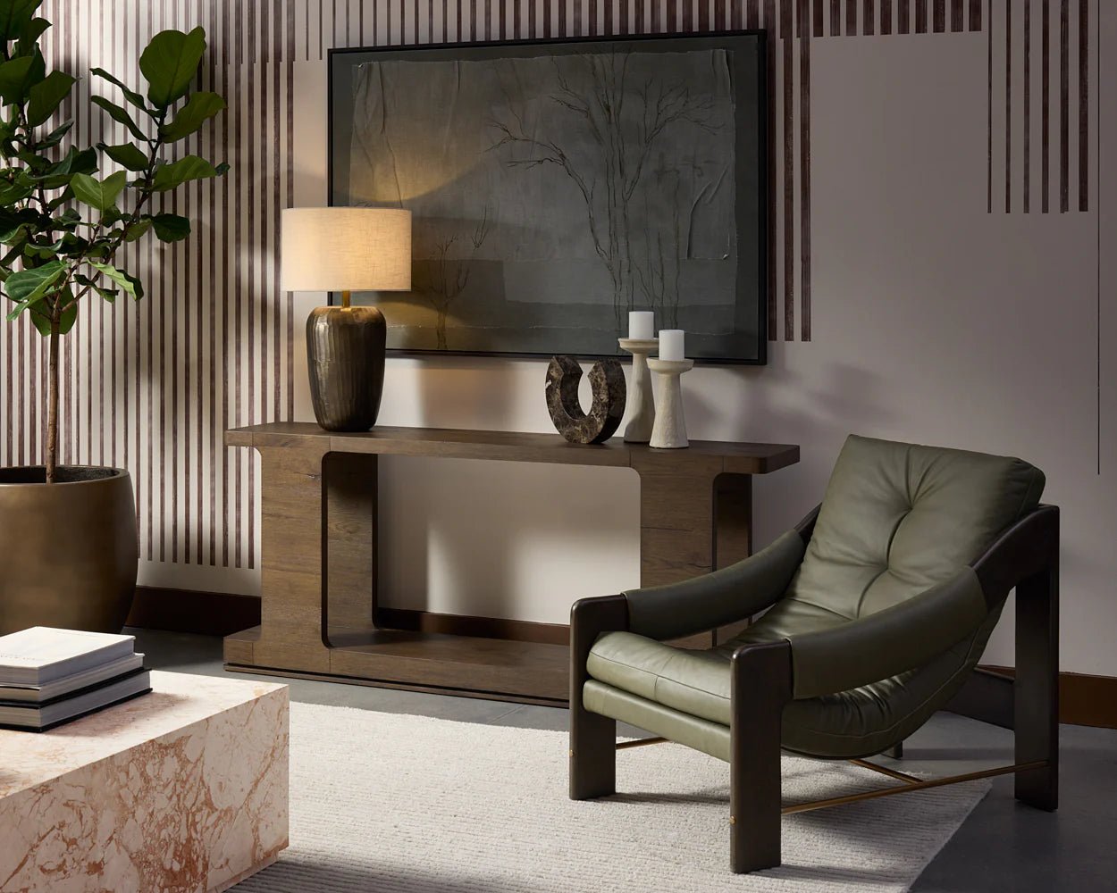 Hercules Console Table - Aged Brown - Central Designs