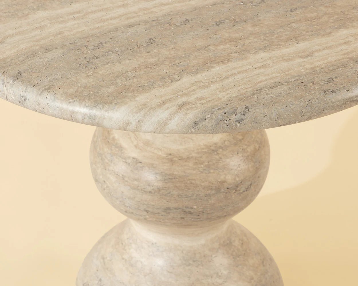 Raul Bistro Table - Travertine Look - Dune - 34" - Central Designs