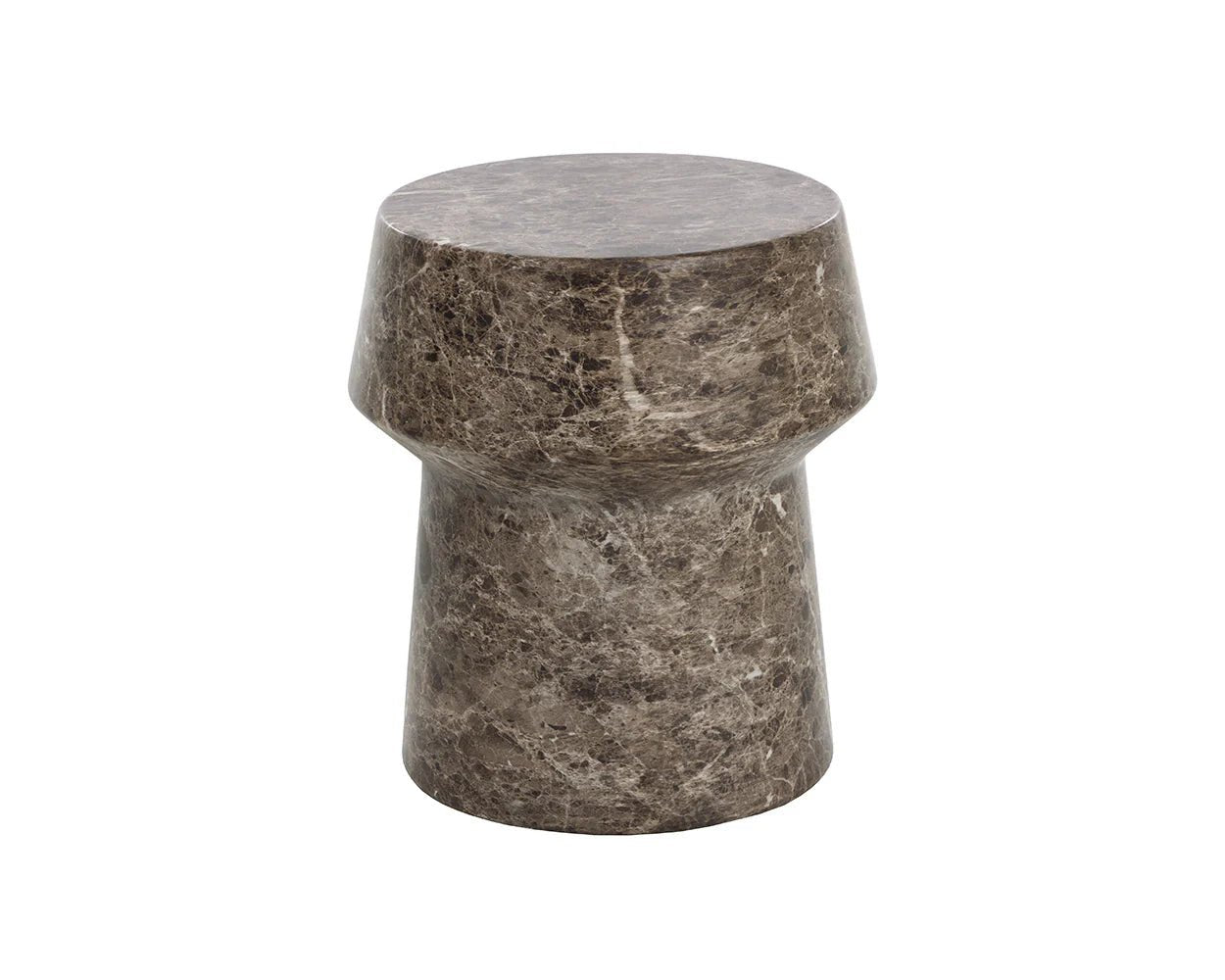 Brie End Table - Marble Look - Dark Emperador - Central Designs