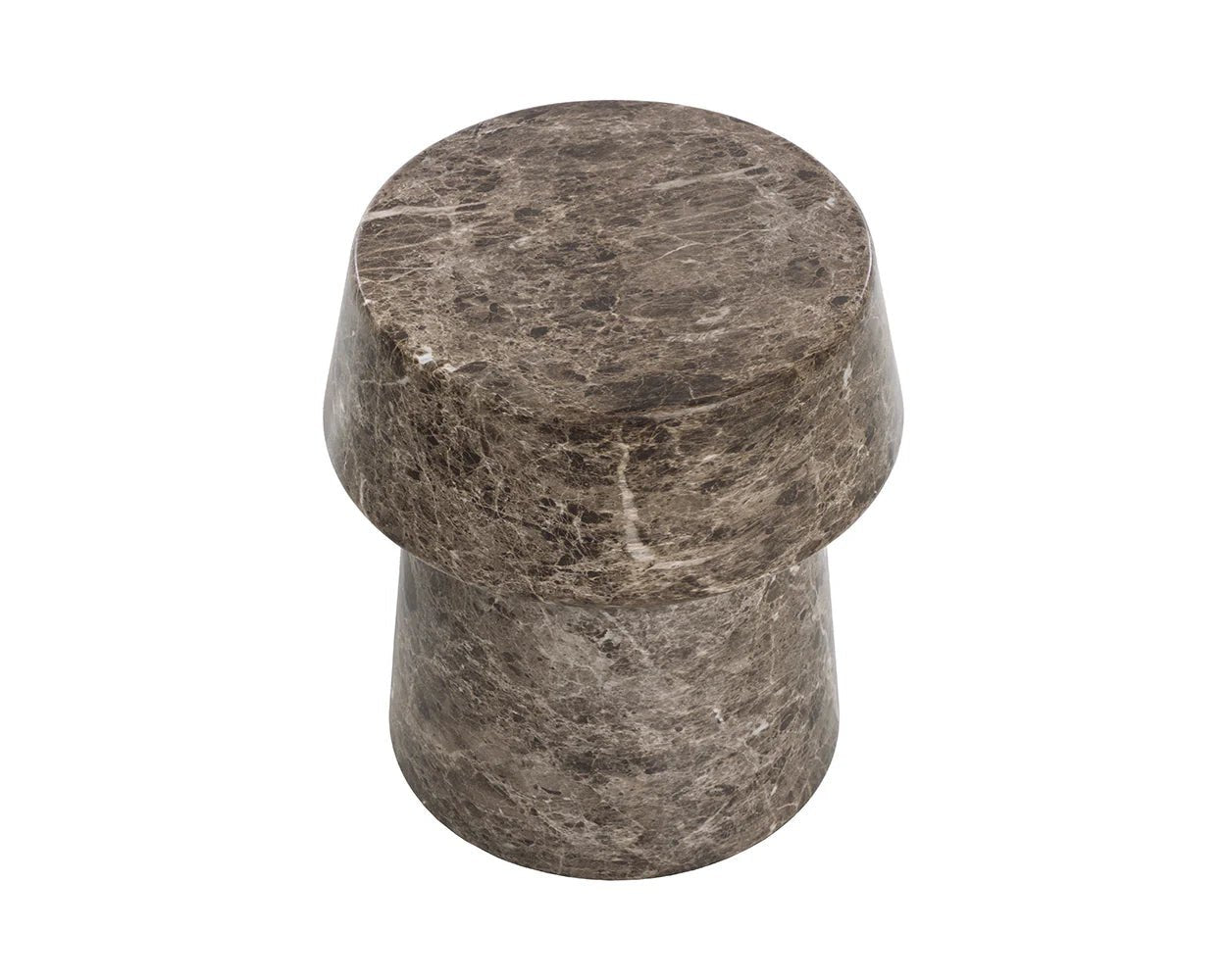 Brie End Table - Marble Look - Dark Emperador - Central Designs