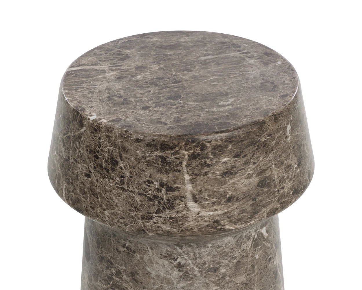 Brie End Table - Marble Look - Dark Emperador - Central Designs