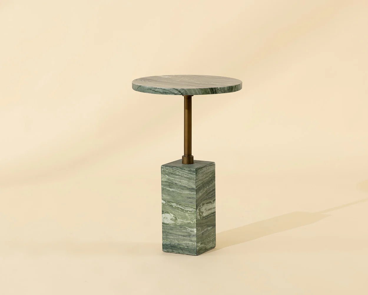 Mizani End Table - Marble Look - Sage - Central Designs