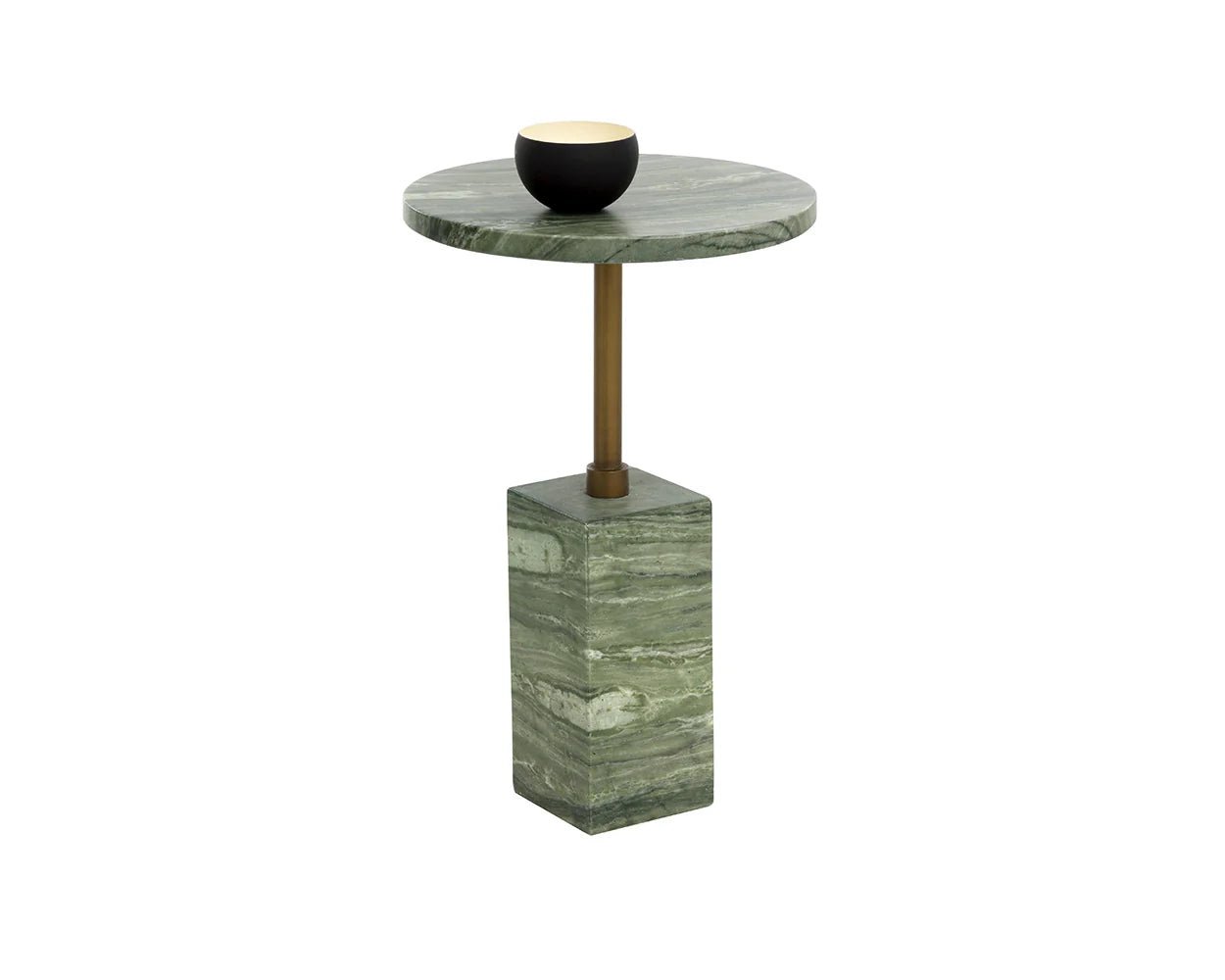 Mizani End Table - Marble Look - Sage - Central Designs