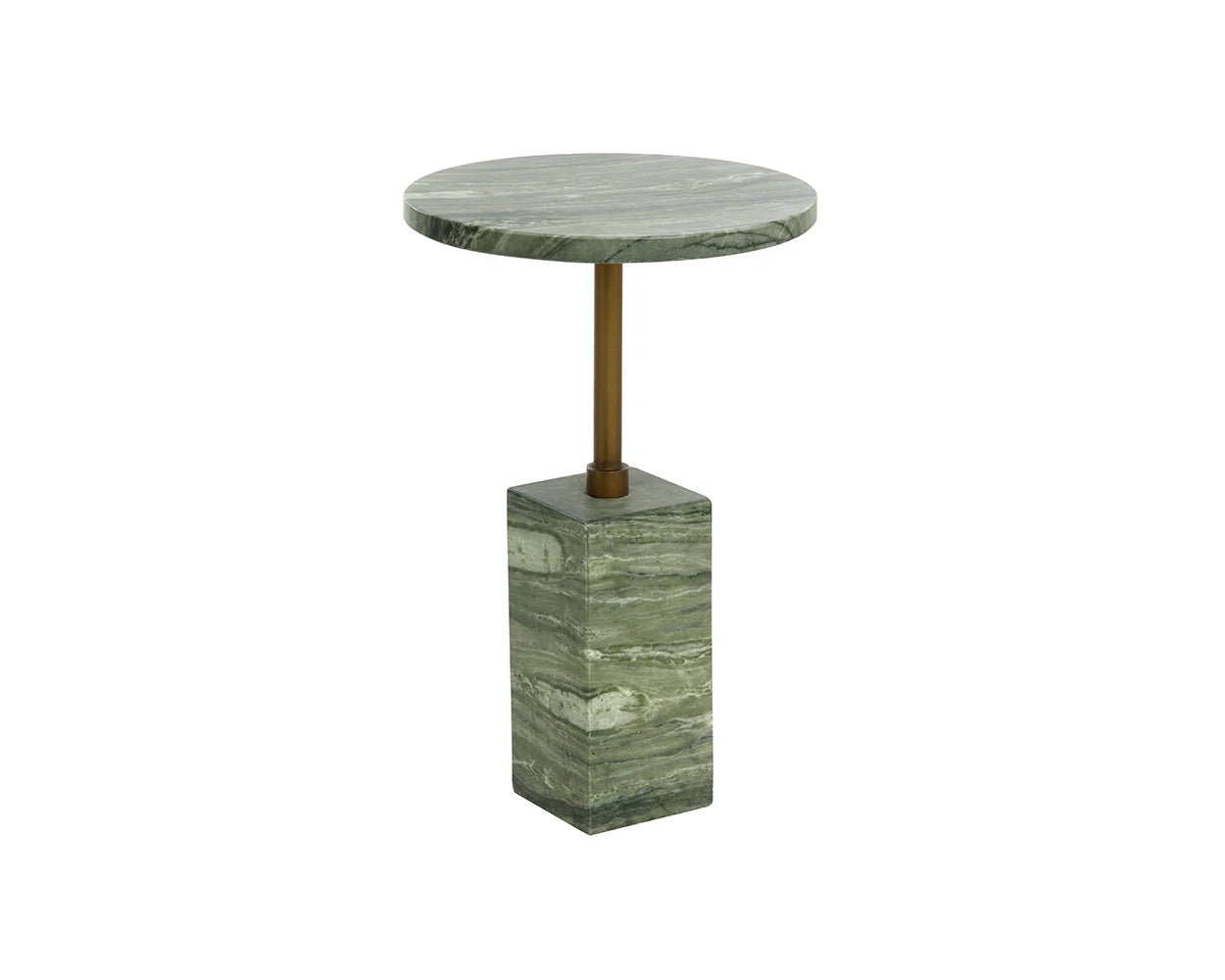 Mizani End Table - Marble Look - Sage - Central Designs