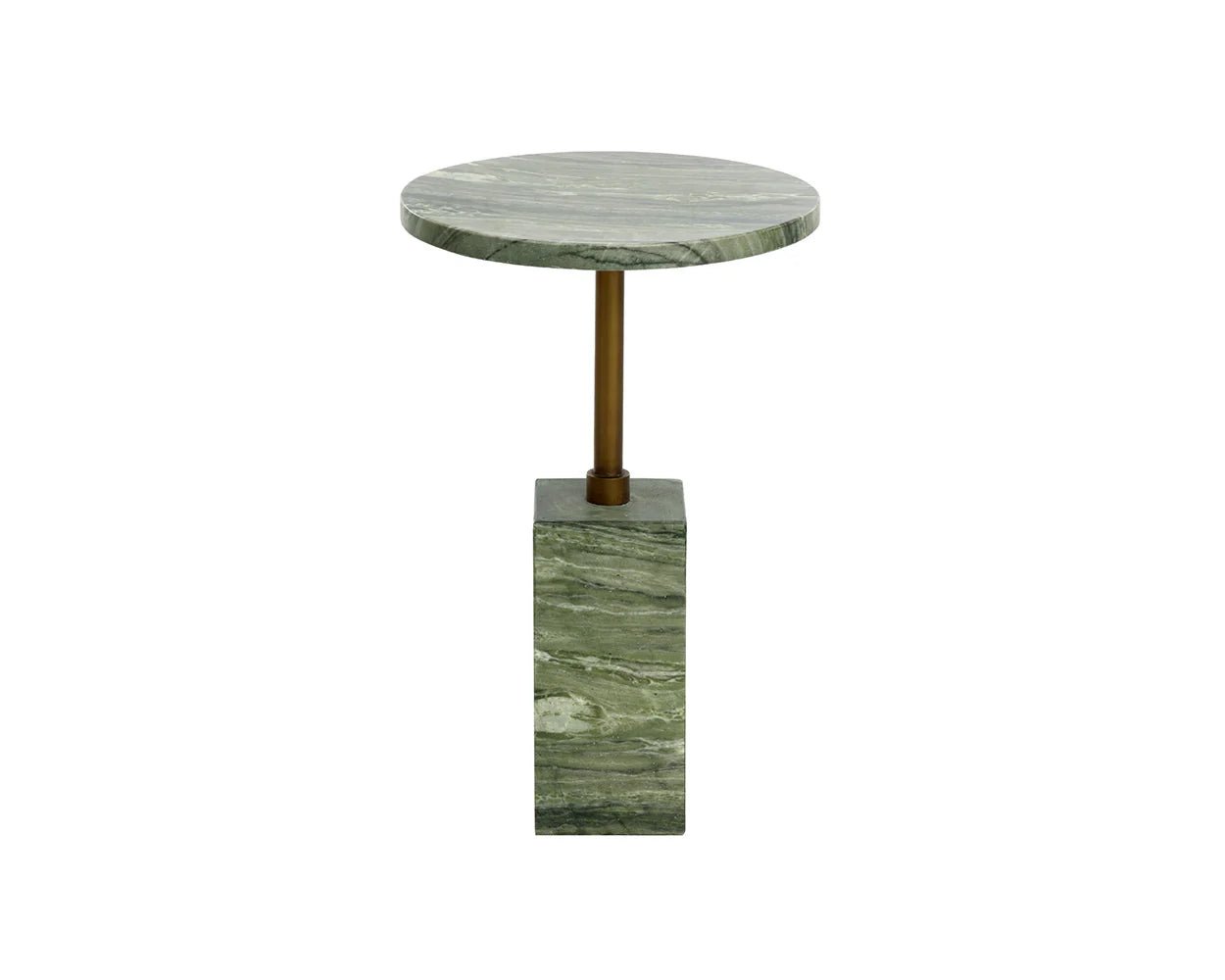 Mizani End Table - Marble Look - Sage - Central Designs