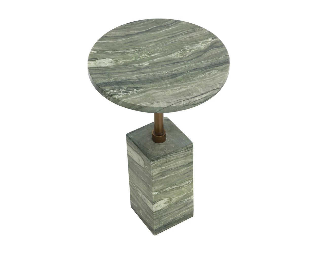 Mizani End Table - Marble Look - Sage - Central Designs