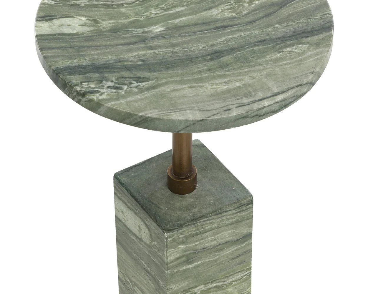 Mizani End Table - Marble Look - Sage - Central Designs