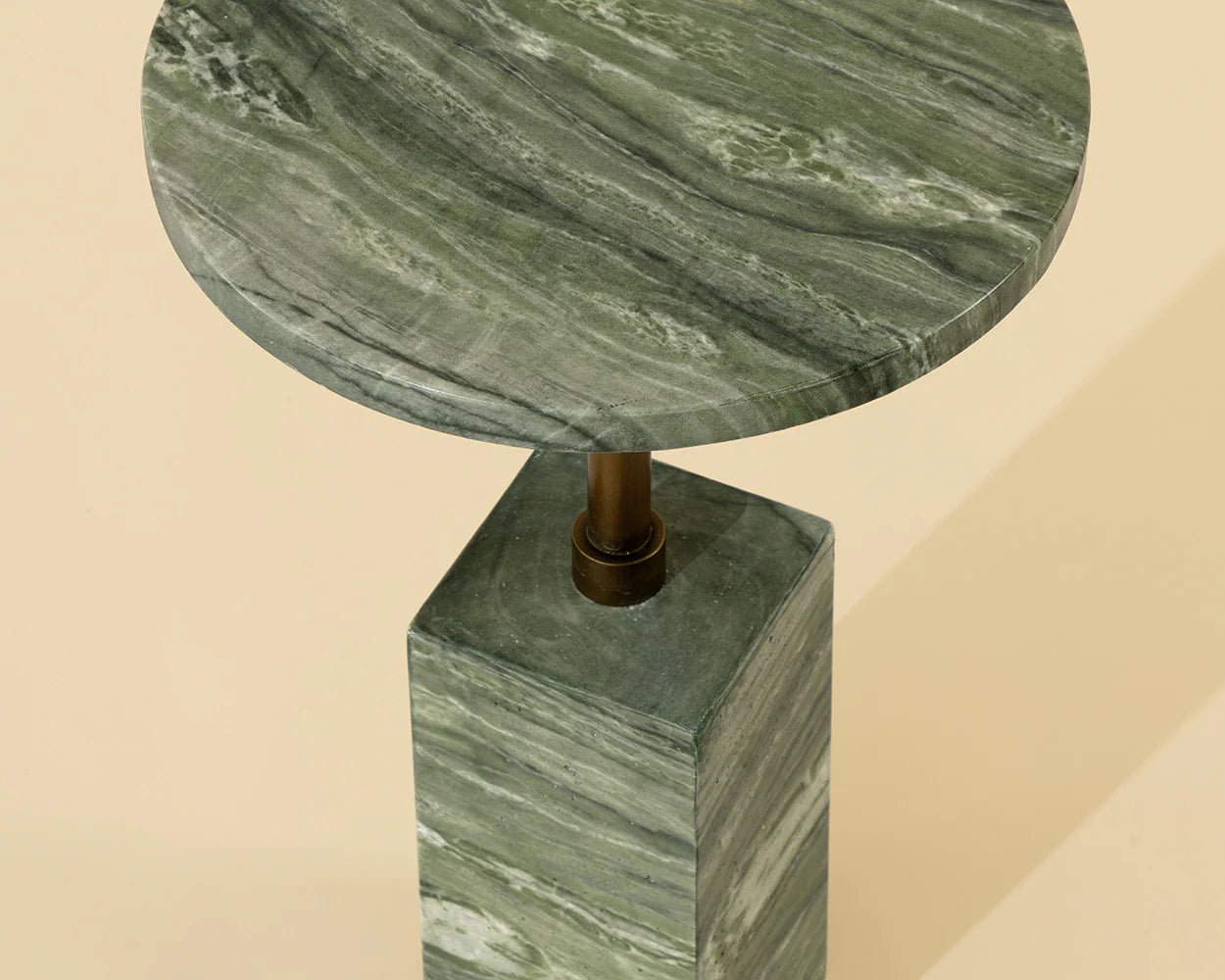 Mizani End Table - Marble Look - Sage - Central Designs
