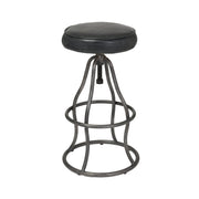 Bowie Stool - Black Leather - Central Designs