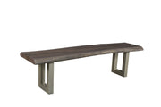 TAJ Dining Bench - Vinegar Matte Top/ U Tube Metal Base - Central Designs