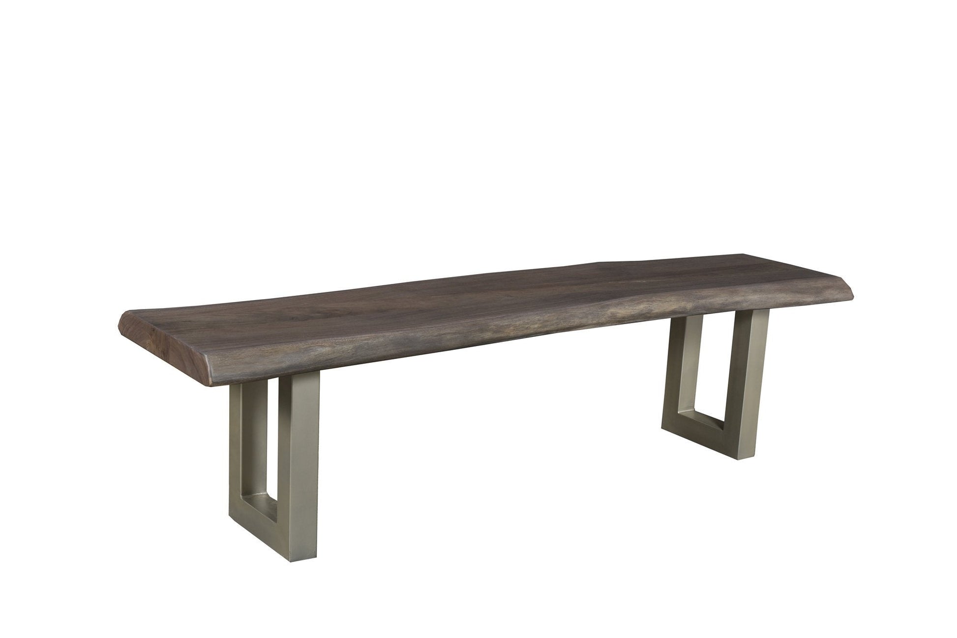 TAJ Dining Bench - Vinegar Matte Top/ U Tube Metal Base - Central Designs
