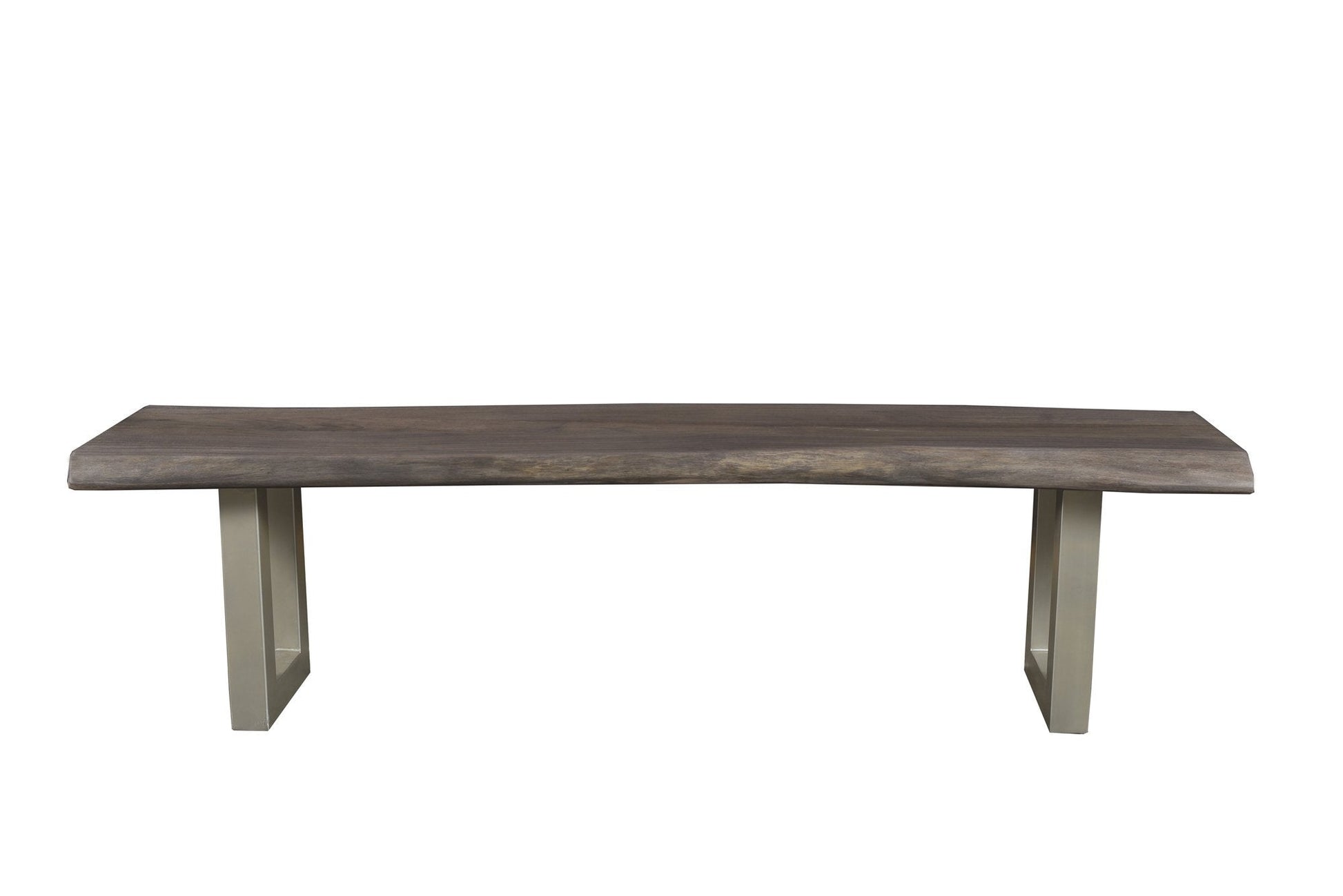 TAJ Dining Bench - Vinegar Matte Top/ U Tube Metal Base - Central Designs