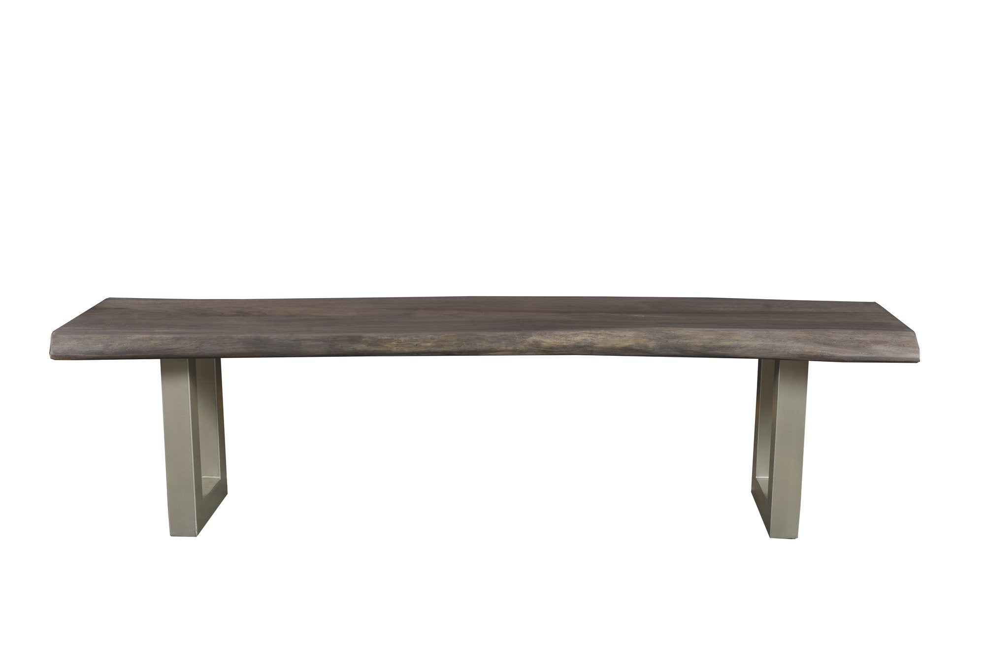 TAJ Dining Bench - Vinegar Matte Top/ U Tube Metal Base - Central Designs