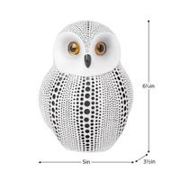 Debossed Dotted Owl - White - Central Designs