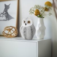 Debossed Dotted Owl - White - Central Designs