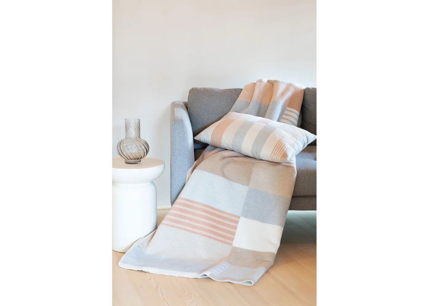 Savona Lines & Rectangles Throw in Cork - Central Designs