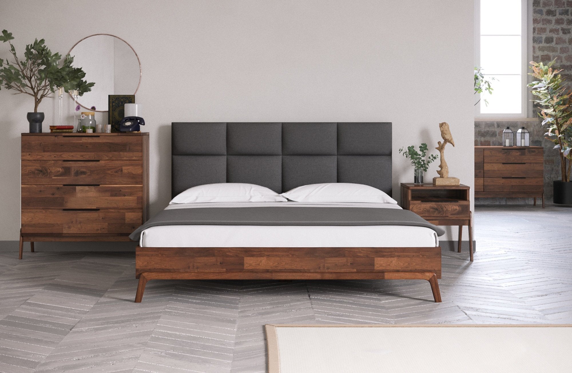 Remix King Bed - Grey