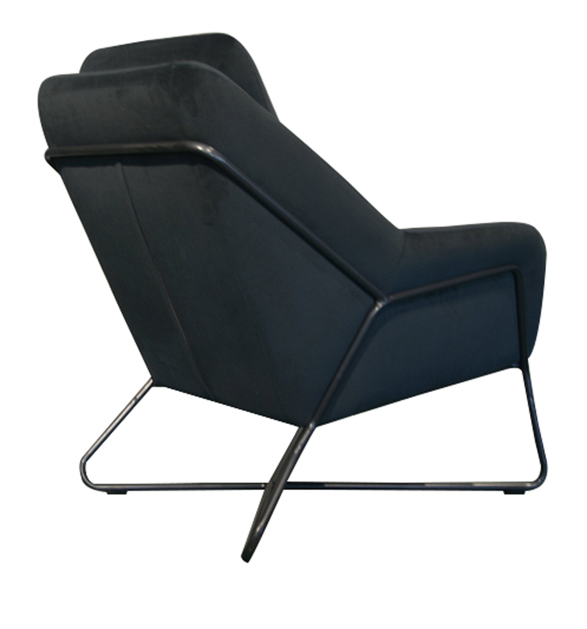 Romeo Lounge Chair - Dark Grey Velvet - Central Designs