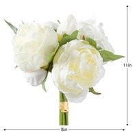 Blushing Peony 5 Bloom Bouquet - Creme - Central Designs