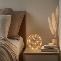 Globe Crackle Glass 6 Inch LED Decor Light - Central Designs