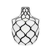 Abstract Lattice Outline 9 Inch Tall Ceramic Vase - Central Designs