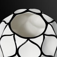 Abstract Lattice Outline 10.5 Inch Tall Ceramic Vase - Central Designs