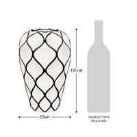 Abstract Lattice Outline 10.5 Inch Tall Ceramic Vase - Central Designs