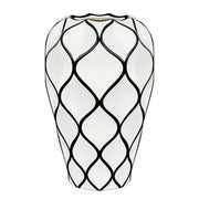 Abstract Lattice Outline 10.5 Inch Tall Ceramic Vase - Central Designs