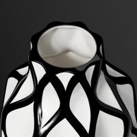 Abstract Lattice Outline 15.5 Inch Tall Ceramic Vase - Central Designs