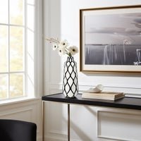 Abstract Lattice Outline 15.5 Inch Tall Ceramic Vase - Central Designs