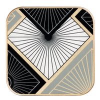 Savoy Gold Trim 4 Piece Square Coaster Set - Radiant Tile - Central Designs