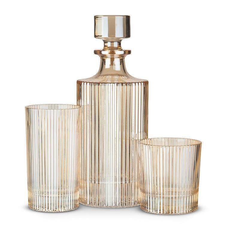 Vertical Optic Highball - Amber - 5.5"H(14oz) - Central Designs