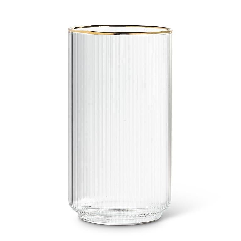 Tight Vertical Optic Highball w/Gold - 5.5"H(18oz) - Central Designs