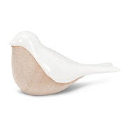 Matte & Shiny Bird - Wht/Nat - 6.5"L - Central Designs