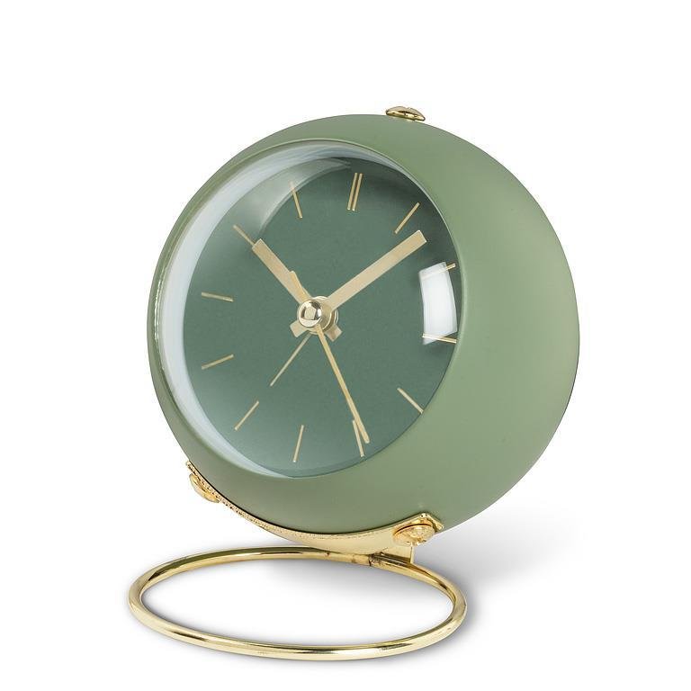 Ball Alarm Clock w/Loop Stand - Green - 4"H - Central Designs