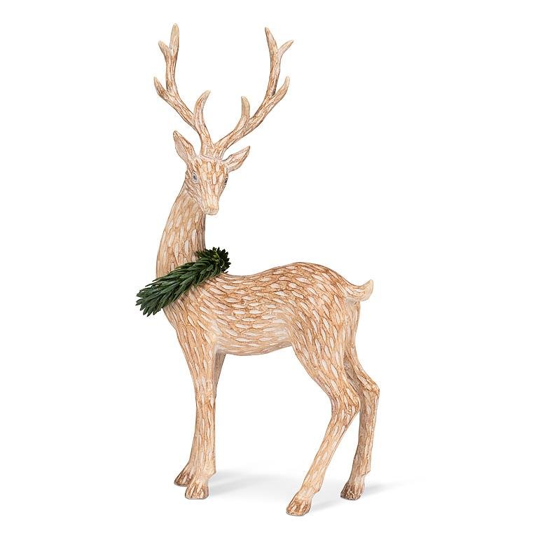 Standing Deer w/Wreath - 17"H - Central Designs