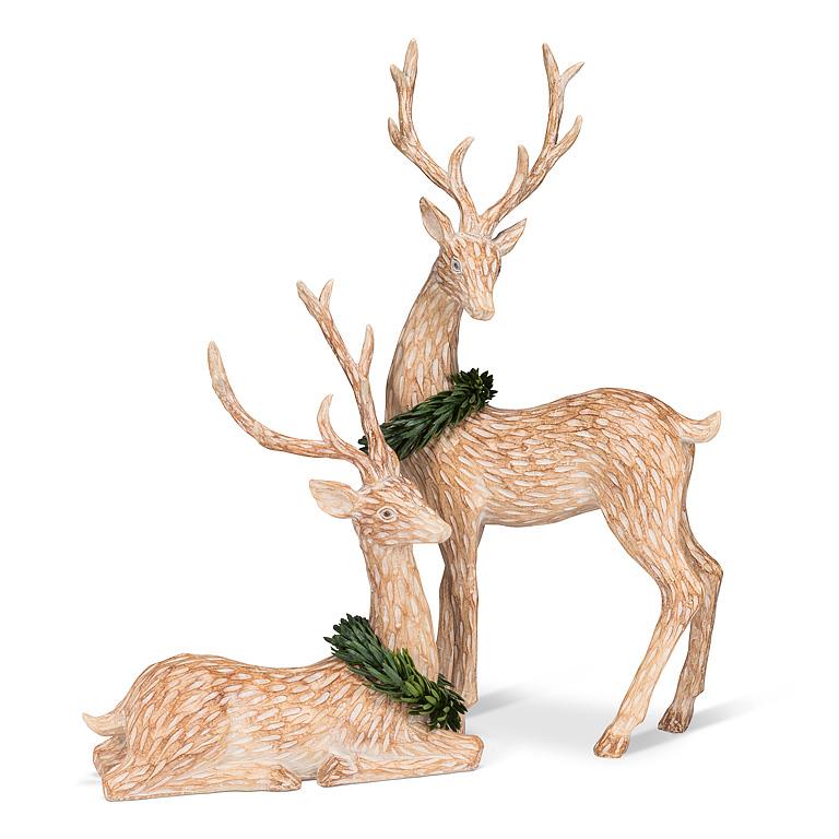 Standing Deer w/Wreath - 17"H - Central Designs