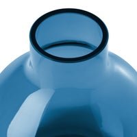 Beau Mini Bottle 5 Inch Tall Glass Vase - Blue - Central Designs