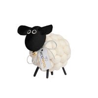 MODWOOL Felt Ball 3.5 Inch Tall Sheep Decor - White - Central Designs