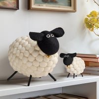 MODWOOL Felt Ball 3.5 Inch Tall Sheep Decor - White - Central Designs