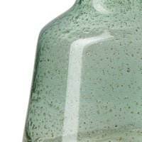 Marina Tapered Gold Bubble 6 Inch Tall Glass Vase - Light Green - Central Designs