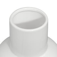 Sintra Single Bulb 8 Inch Tall Ceramic Vase - Shiny White - Central Designs