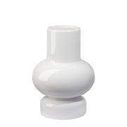 Sintra Single Bulb 8 Inch Tall Ceramic Vase - Shiny White - Central Designs
