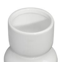 Sintra Double Bulb 10 Inch Tall Ceramic Vase - Shiny White - Central Designs