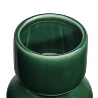 Sintra Double Bulb 10 Inch Tall Ceramic Vase - Shiny Green - Central Designs