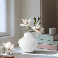 Opaque Gourd 4 Inch Tall Glass Vase - White - Central Designs