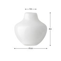 Opaque Gourd 4 Inch Tall Glass Vase - White - Central Designs
